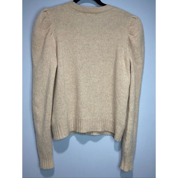 L/XL, Saks 5th Ave cashmere cardigan with slight puff sleeve like new condition! - Picture 6 of 11